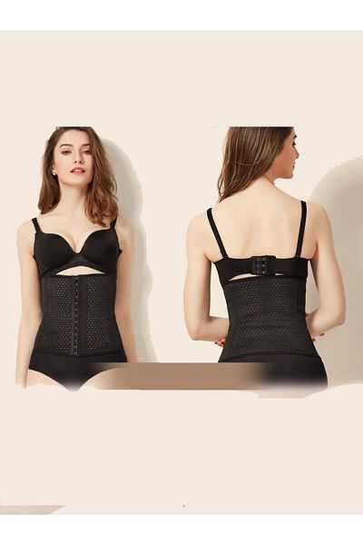 MİSTİRİK Ulyana Model Ușor Util Latex Corset Sport Burtă Corset Anti-lăsare Culoare Neagră