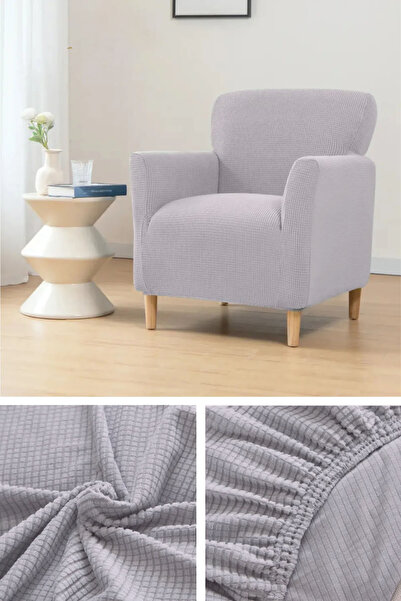 upmall غطاء أريكة قابل للتمدد بنمط مربع مرن وقابل للغسل - كرسي بذراعين (قطعة ...