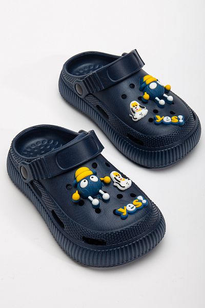 LUCKY COLLECTİON Comfortable Sole High Scale Stone Children's Slippers Cross
