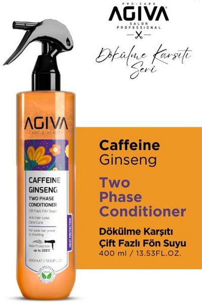 Agiva Caffeiine Ginseng Pro Care - 400 ml Dual Phase Anti-Spill Blow Dry Water