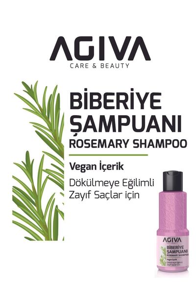 Agiva Biberiye Şampuanı & Biberiye Suyu Dökülme Karşıtı Ve Hızlı Saç Uzatma Etkili 100 ml 2'li Set