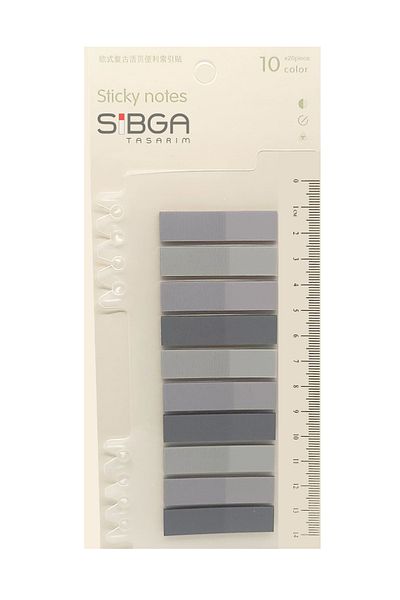 sibga tasarım Transparent Colored Post-It Note Paper - 200 Sheets Bookmark Sticker