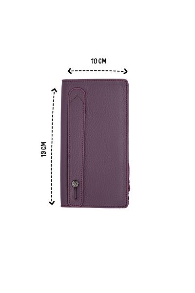 MFT Leather Design 6954 Genuine Leather Unisex Wallet with Phone Compartment