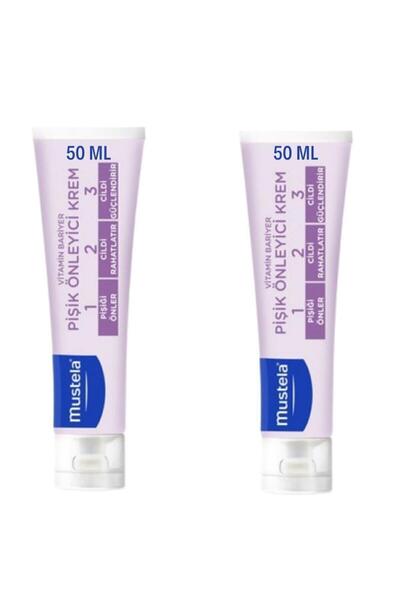 Mustela Vitamin Barrier Cream 1.2.3 Pişik Kremi 50 ml 2 Adet