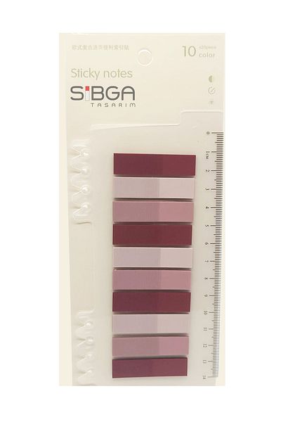 sibga tasarım Transparent Colored Post-It Note Paper - 200 Sheets Bookmark Sticker