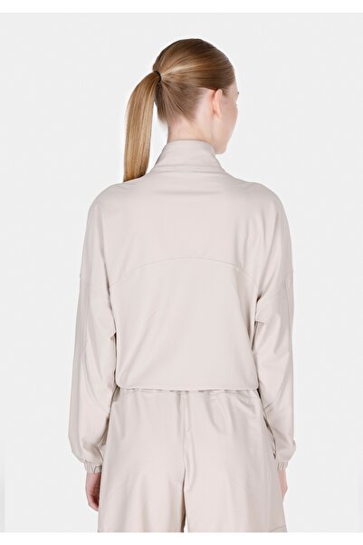 Colin's Regular Fit Fermuarlı Düz Kadın Taş Sweatshirt