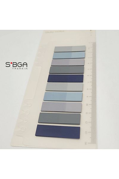 sibga tasarım Transparent Colored Post-It Note Paper - 200 Sheets Bookmark Sticker