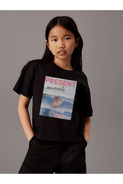 uyguntarz Kinder-T-Shirt aus Baumwolle mit Herz-Aufdruck