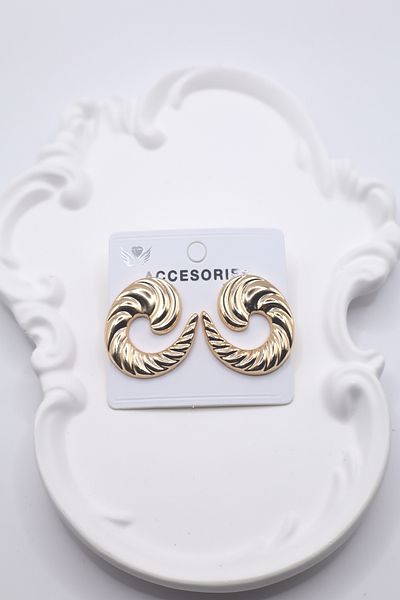 DEMOKAN Women Earrings Swirling 3cm Earrings