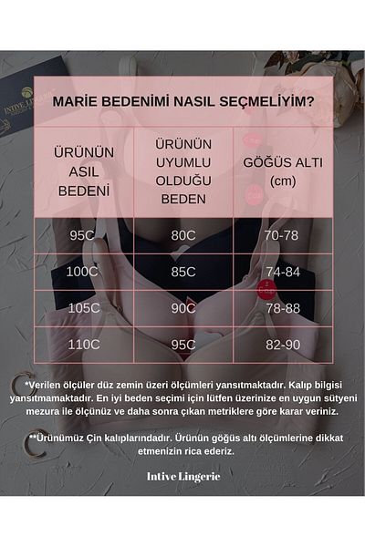 İntive Lingerie Marie Imported Seamless Underwire Supported Gatherer Παχύ λουράκι C Cup Ποιοτικό σουτιέν