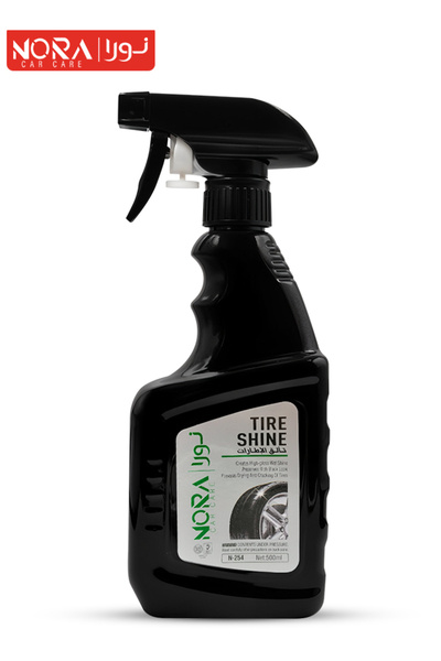 Nora بخاخ تلميع إطارات السيارات - حماية طويلة الأمد وعالية اللمعان، 500 مل