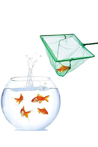 NOYİSKA 32cm Balık Yakalama Kepçesi 7,5cm Kepçe Ölçülü Ergonomik Akvaryum Balık Yakalama ve Taşıma Tel Kepçe