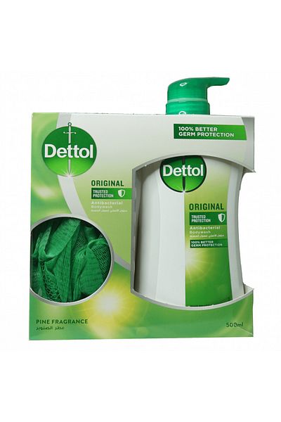 Dettol Dettol Body Wash 500ml Original Green Loofah