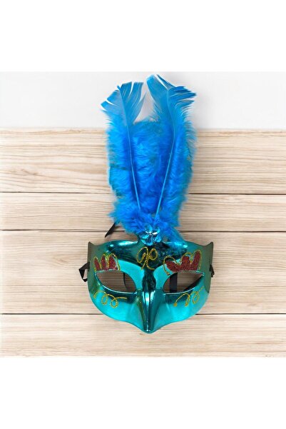 China Bazaar Plastik Tüylü Mavi Venedik Maske - Kostüm Partileri , Maskeli Ba...
