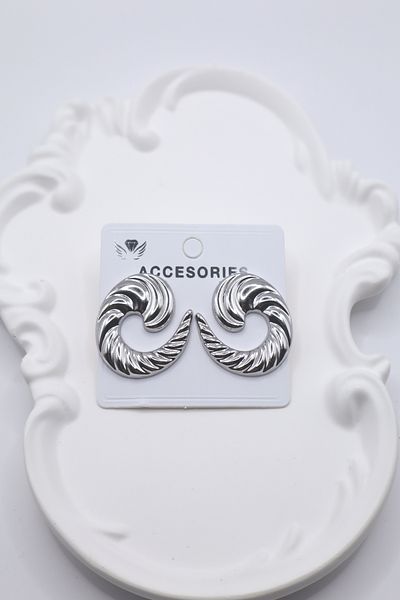DEMOKAN Women Earrings Swirling 3cm Earrings