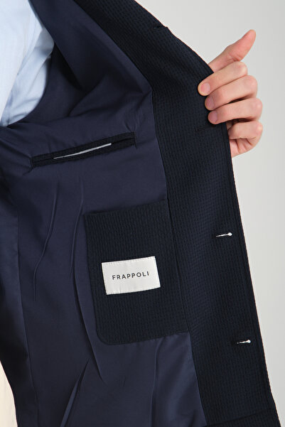 Frappoli Tommas Чоловічий темно-синій оверсайз тренч з еластичної тканини на весну