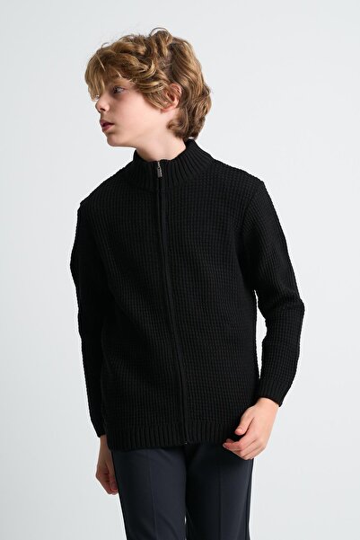 ALEXANDERGARDI Alexandergardı Half Turtleneck Zippered Children's Cardigan (C23-7104)