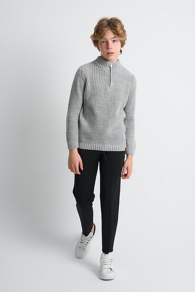 ALEXANDERGARDI Pulover pentru băiat cu guler cu fermoar (C23-7108)
