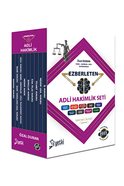Yetki Yayıncılık Adli Hakimlik EZBERLETEN Seti 2025