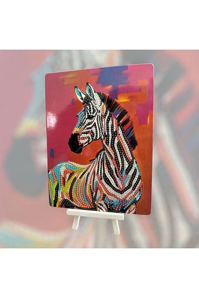 OZN AKSESUAR 5D Diamond Stone Processing Kit 15X20 Zebra Painting DIY