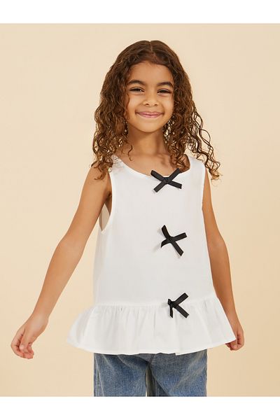 Styli peplum louse with velour bows