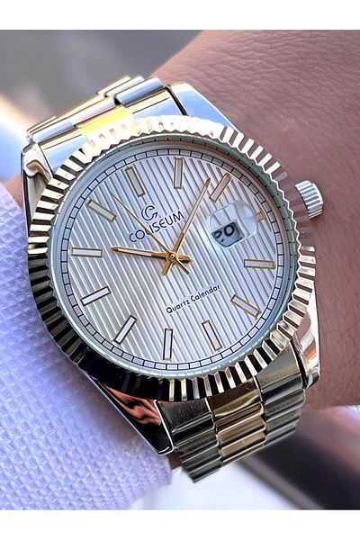 Coliseum Steel Cord Calendar Dial Serial Men's Wristwatch Ft.Aas.I011