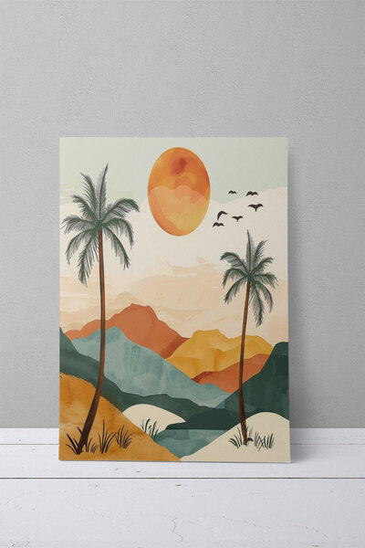 qoeuyl boutique Bohemian Nature Θέμα Νο: 20 Retro Vintage 18x27 MDF Ξύλινη αφ...