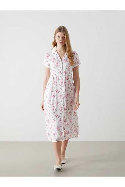 LC Waikiki Floral Γυναικείο Πουκάμισο Φόρεμα