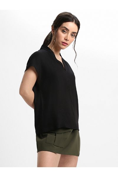 Dennis Lingo By Styli V Neck Regular Fit Solid Top