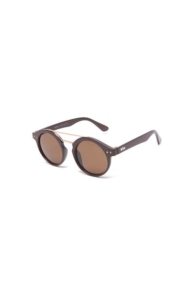 Lee Cooper نظارة شمسية دائرية مستقطبة للأطفال بعدسات بنية - LCK113C02