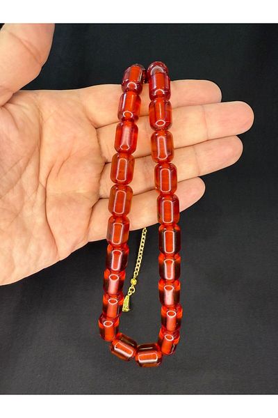 Anemore Collection Special Gift Caramel Color Rosary 14,5Mmx11Mm H-1775