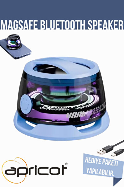 Apricot DY200 Manyetik RGB MagSafeli 3W Telefon Tutucu Özellikli Mavi Bluetoo...