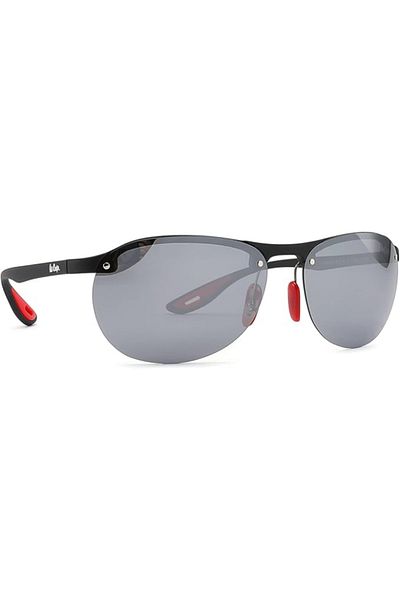 Lee Cooper Men Polarized Sunglasses Matt Black  Mirror Lens - LC1020C03