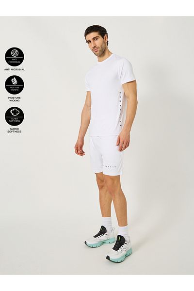 Styli Texture Regular Fit Training T-Shirt and Shorts set