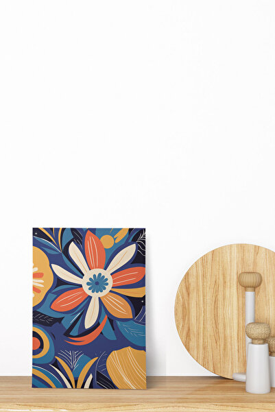 qoeuyl boutique Floral Botanical Themed No:3 Retro Vintage 18x27 MDF Ξύλινη α...