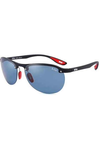Lee Cooper Men Polarized Sunglasses Matt Dark Blue  Mirror Lens - LC1020C02
