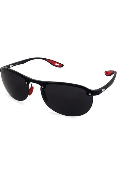 Lee Cooper Men Polarized Sunglasses Matt Black  Mirror Lens - LC1020C01