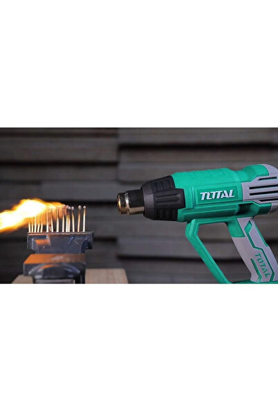 TOTAL TB200561 Led Ekranlı Sıcak Hava Tabancası 600° C  2000 W Güç Hava Akışı 450 L Kablolu 1 Adet
