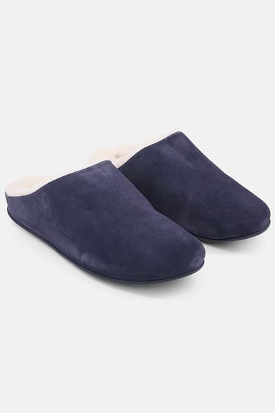 Fitflop شبشب كريسي شيرلينج سهل الارتداء للنساء، أزرق داكن