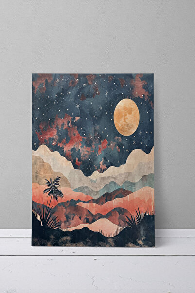 qoeuyl boutique Bohemian Nature Themed No:7 Retro Vintage 18x27 MDF Ξύλινη αφ...