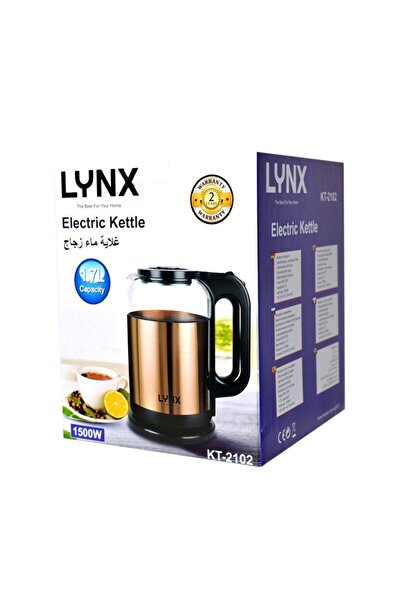 LYNX Electric Kettle 1.7L 1500W KT-2102 - Glass