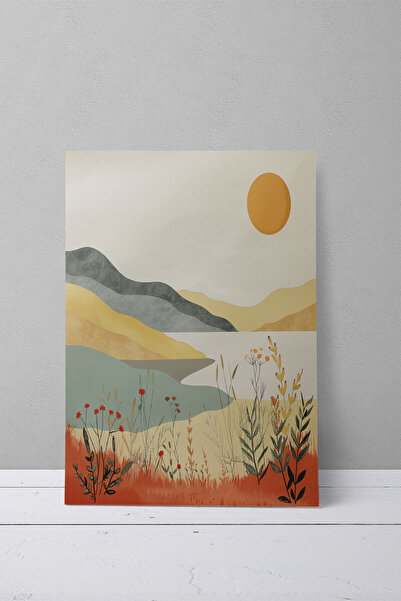 qoeuyl boutique Bohemian Nature Themed No:8 Retro Vintage 18x27 MDF Ξύλινη αφ...