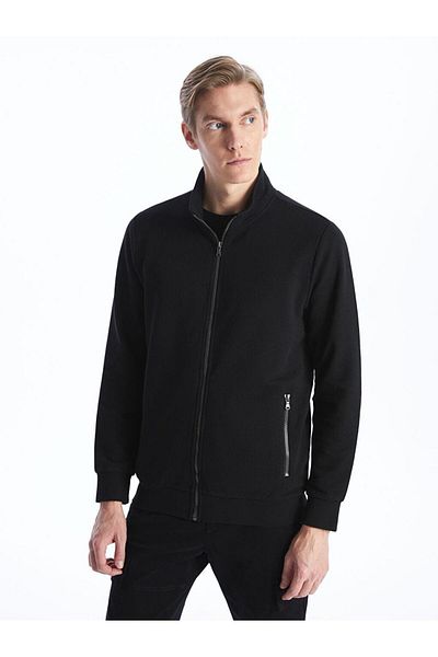 LC Waikiki High Collar Long Sleeve Men's Zipper Sweatshirt