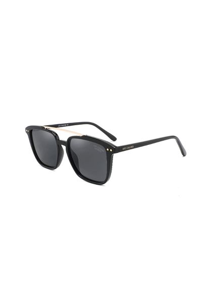 Lee Cooper Men square Polarised Sunglasses Single Black Lens - LC1019C01