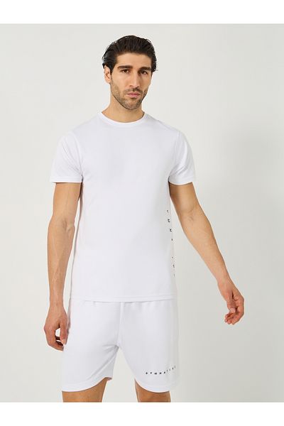 Styli Texture Regular Fit Training T-Shirt and Shorts set