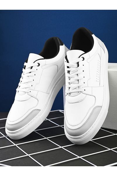 Styli Platform Sole Lace Up Color Block Sneakers