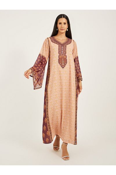 Maxim Creation By Styli Printed Bell Sleeve A-Line Kaftan