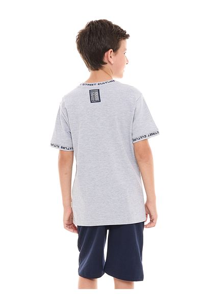 Victor and Jane By Styli Street Style Graphic Print T-Shirt and Shorts Set