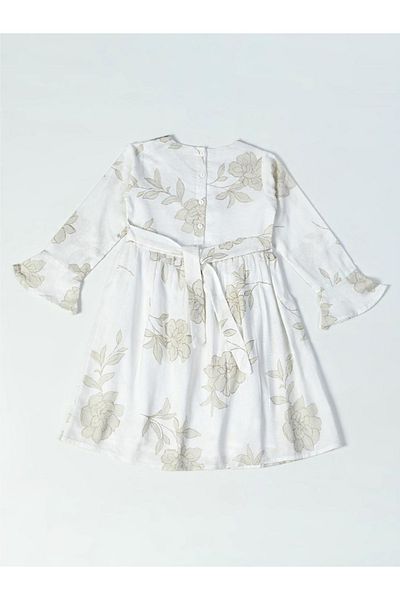 Bella Moda By Styli All-Over Print Lace Detail Dress