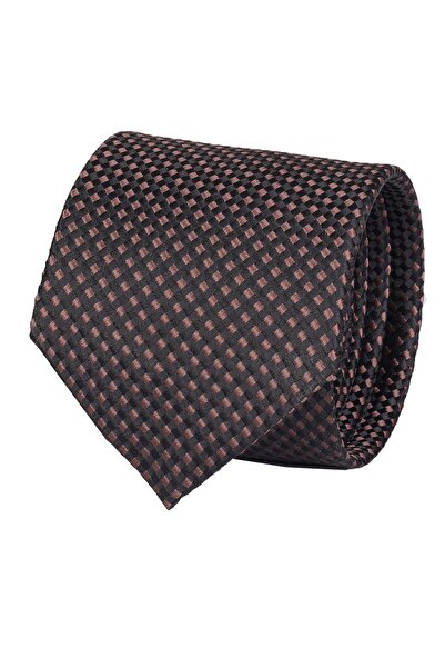 Esgue Χειροποίητο Σετ δώρου καφέ μαύρη γραβάτα & μαντήλι & μανικετόκουμπα